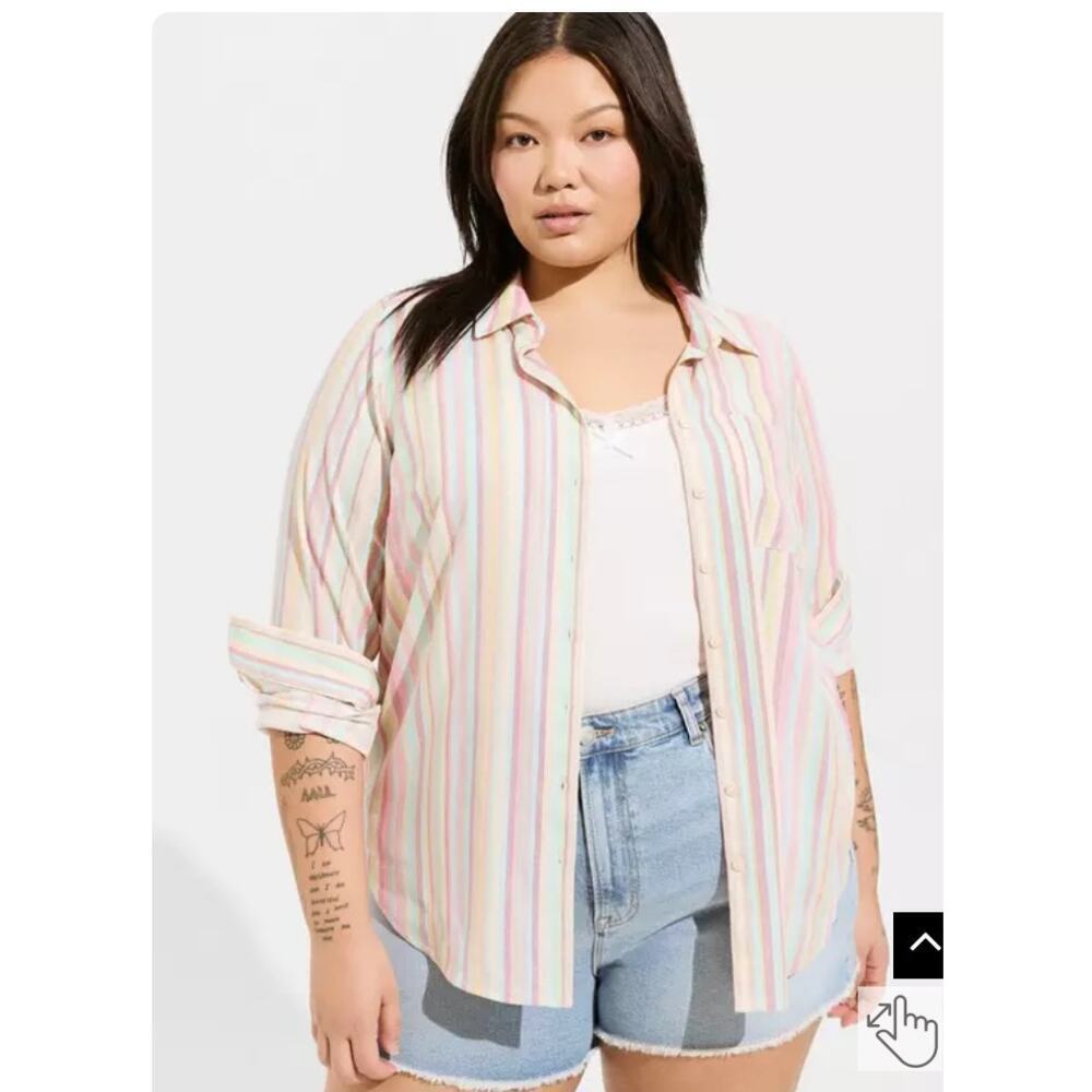 Torrid Lizzie Button Up Long Sleeve Shirt Size 0 / Large / 12